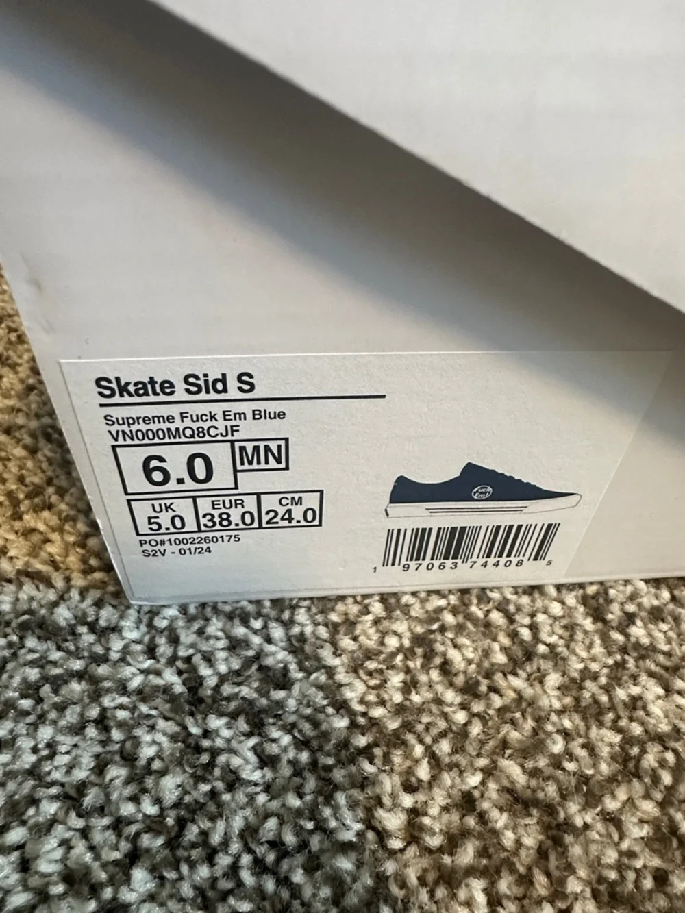 Vans Navy Blue Suede Low-Top Sneakers - Picture 2 of 6